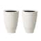 Glitzhome® 19" Eco-Friendly Oversized Tall Round Diamond Planters, 2ct.